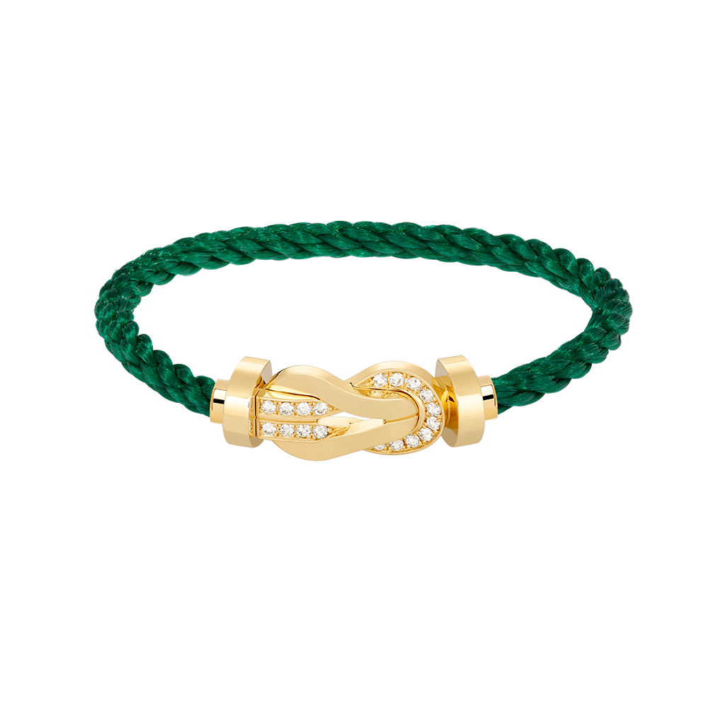[BLUE TEARS]CHANCE LARGE 8 FIGURE BUCKLE HALF DIAMOND BRACELET GOLD