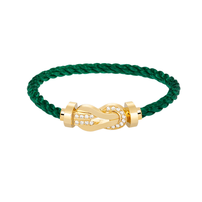[BLUE TEARS]CHANCE LARGE 8 FIGURE BUCKLE HALF DIAMOND BRACELET GOLD