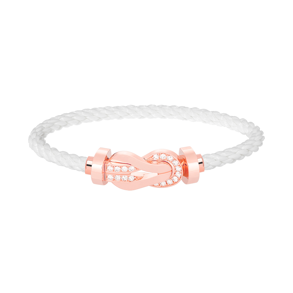 [BLUETRÄNEN]CHANCE GROSSES 8-FACH-SCHNALLE HALBDIAMANTARMBAND ROSÉGOLD