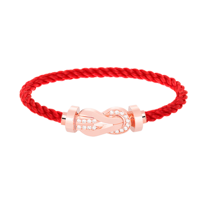 [BLUETRÄNEN]CHANCE GROSSES 8-FACH-SCHNALLE HALBDIAMANTARMBAND ROSÉGOLD