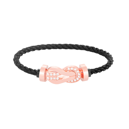 [BLUETRÄNEN]CHANCE GROSSES 8-FACH-SCHNALLE HALBDIAMANTARMBAND ROSÉGOLD