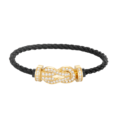 [BLUE TEARS]CHANCE LARGE 8 FIGURE BUCKLE FULLDIAMOND BRACELET GOLD