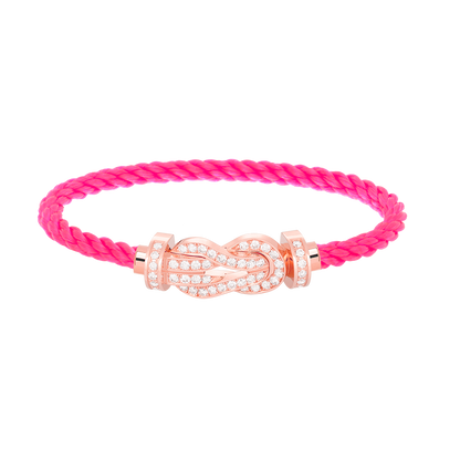 [BLUE TEARS]CHANCE LARGE 8 FIGURE BUCKLE FULL DIAMOND BRACELET ROSE GOLD