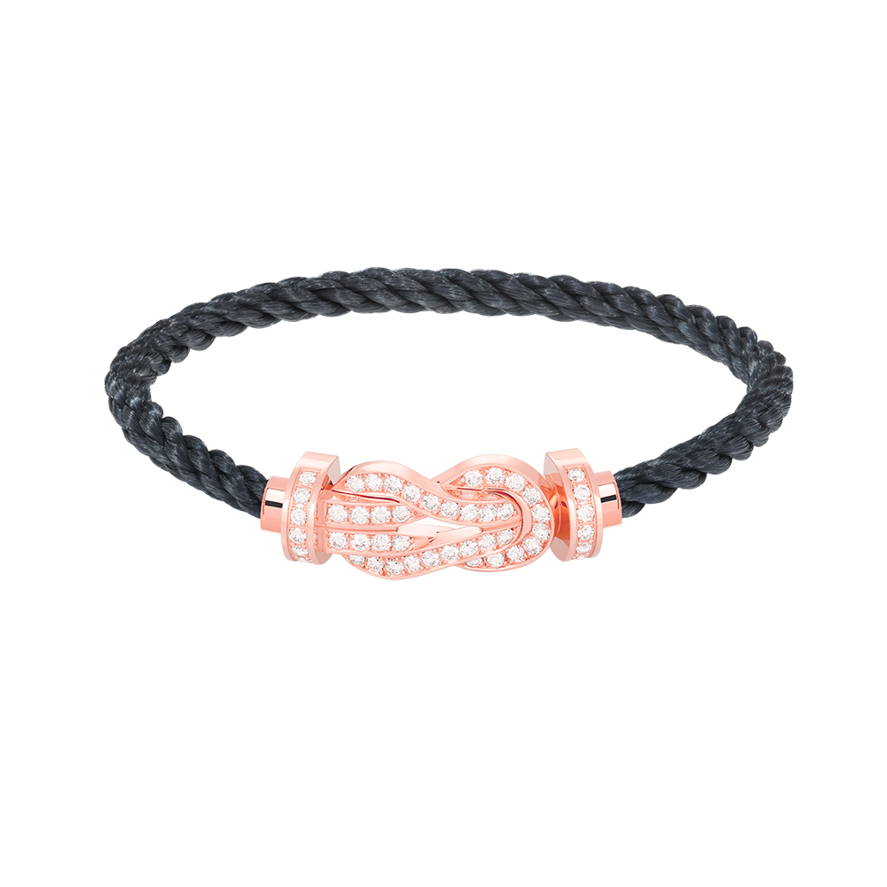 [BLUE TEARS]CHANCE LARGE 8 FIGURE BUCKLE FULL DIAMOND BRACELET ROSE GOLD