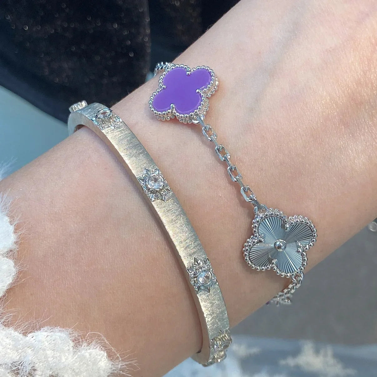 [BLUE TEARS] CLOVER 5 MOTIF VIOLET BRACELET COLLECTION