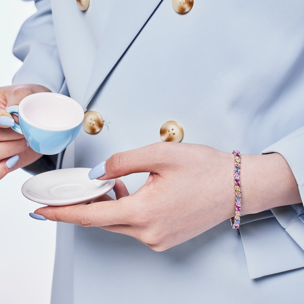 [Nova Jewelry]Ornate Sparkling Multi Cut Party Bracelet