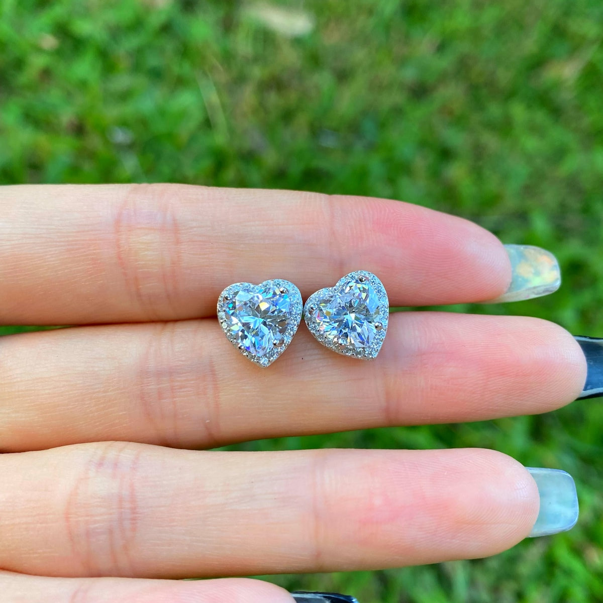 [Nova Jewelry]Sparkling Heart Shape Lover Earrings