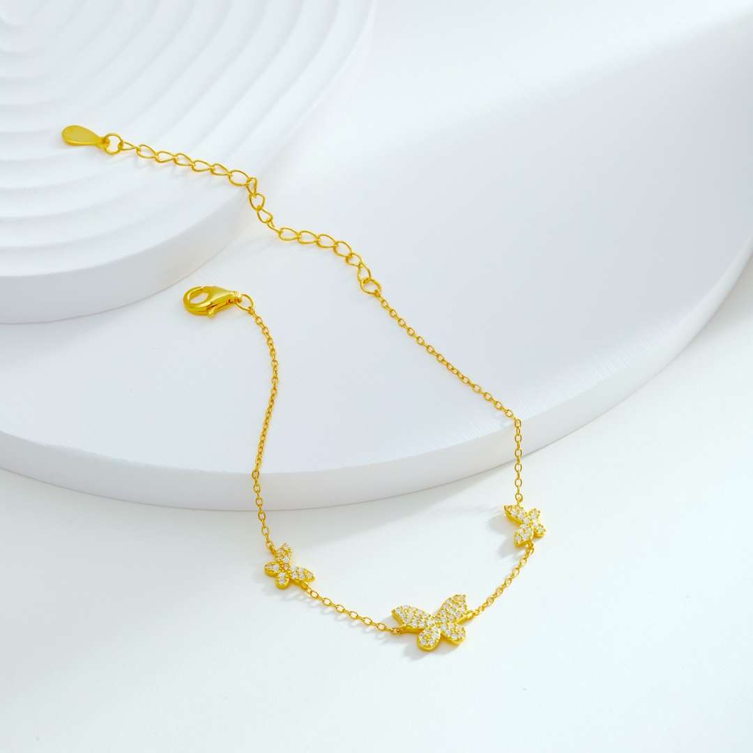 [Nova Jewelry]Delicate Butterfly Pendant Bracelet