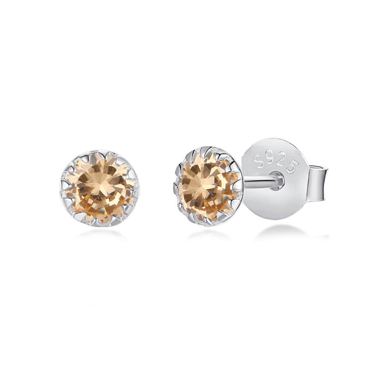 [Nova Jewelry]Sparkling Colorful Round Shape Earrings