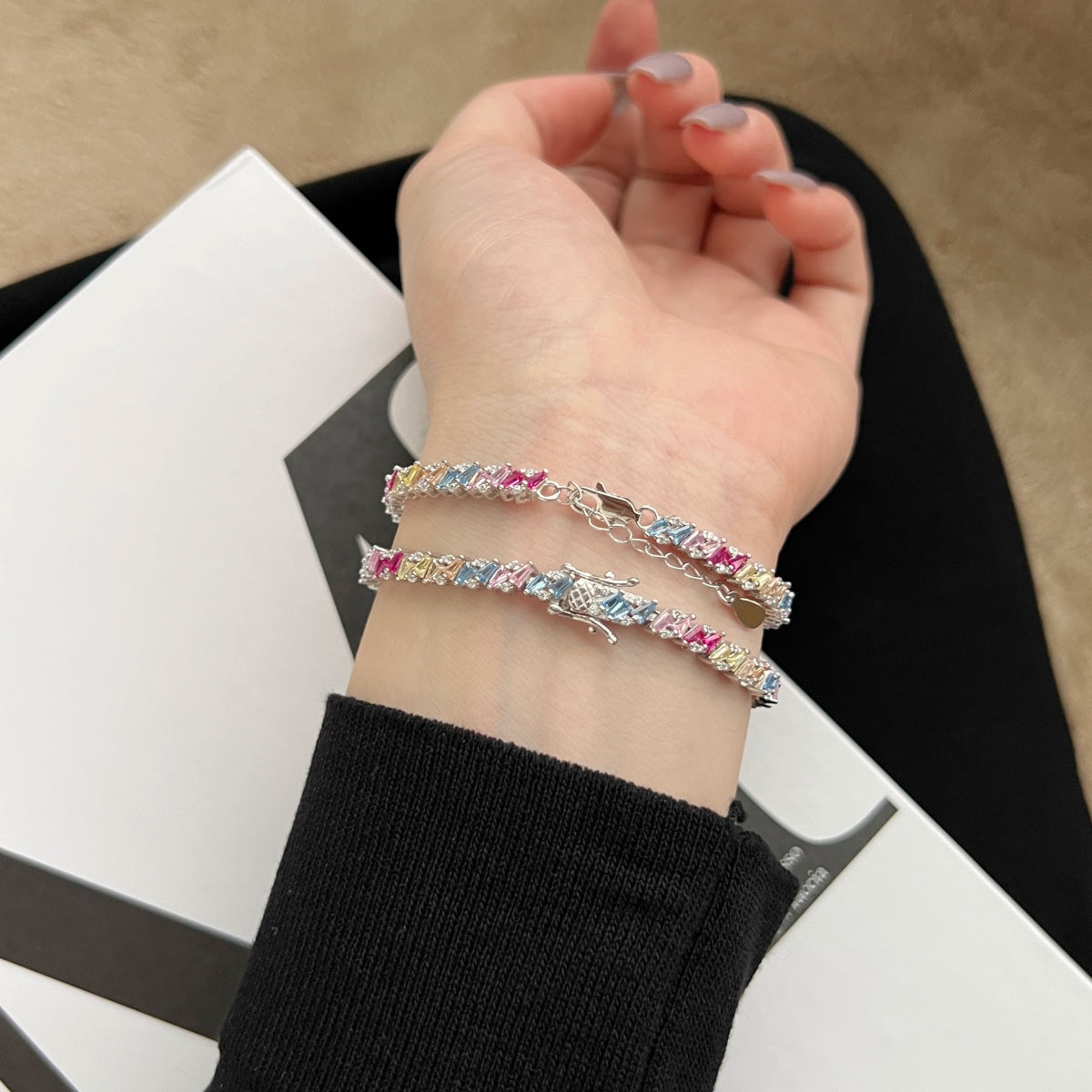 [Nova Jewelry]Ornate Sparkling Multi Cut Party Bracelet