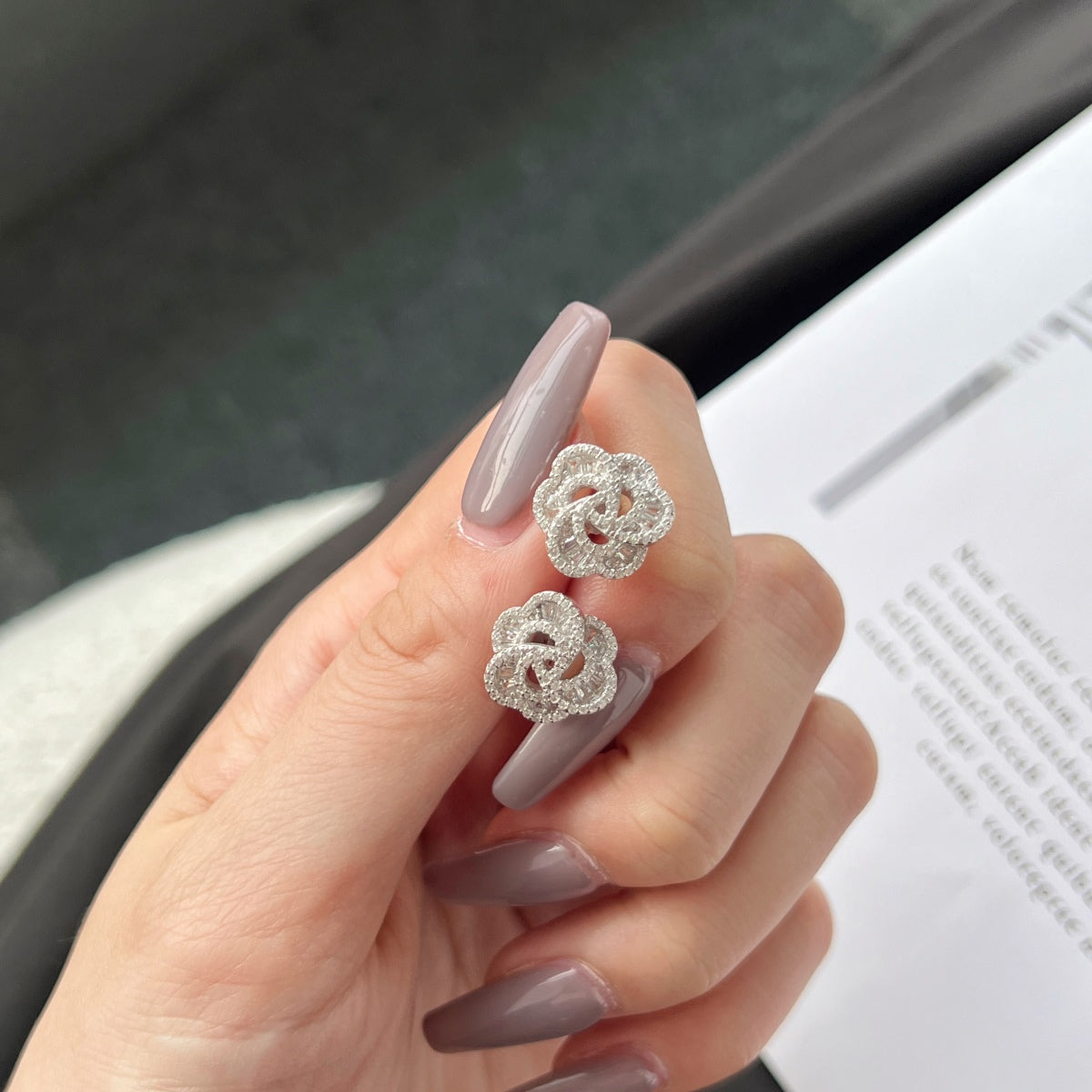 [Nova Jewelry]Exquisite Flower Shape Daily Earrings