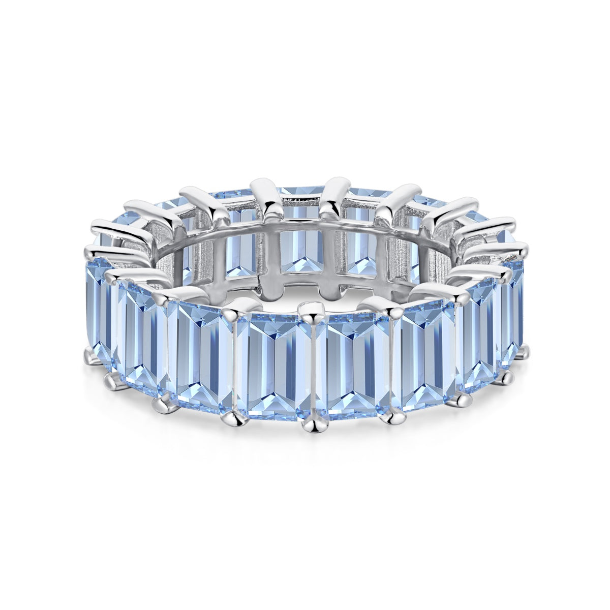 [Nova Jewelry]0.75 Carat Elegant Emerald Cut Tennis Ring