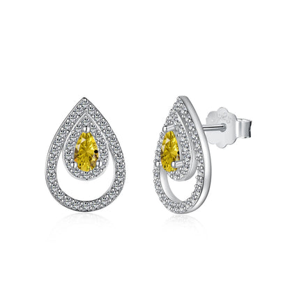 [Nova Jewelry]Sparkling Delicate Water Drop Shape Daily Earrings