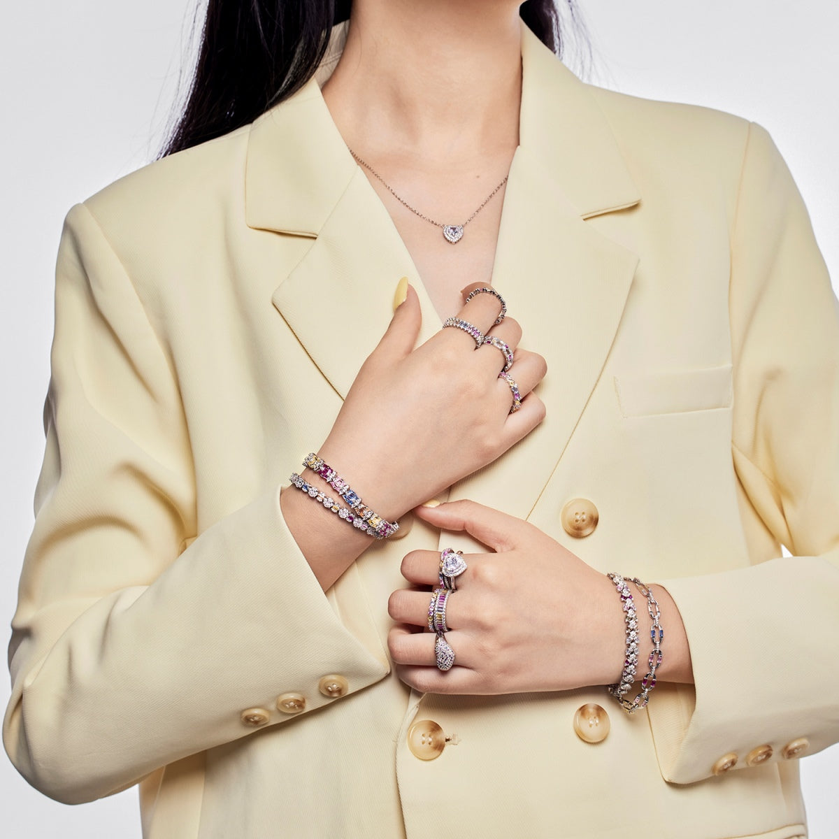 [Nova Jewelry]Splashy Ornate Emerald Cut Cocktail Ring