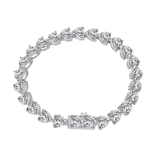 [Nova Jewelry]0.75 Carat Elegant Romantic Heart Shape Lover Bracelet