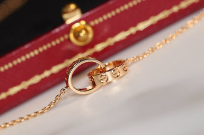 [BLUE TEARS]LOVE NECKLACE PINK GOLD AND SILVER