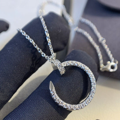 [BLUE TEARS]JUSTE NECKLACE SILVER DIAMONDS