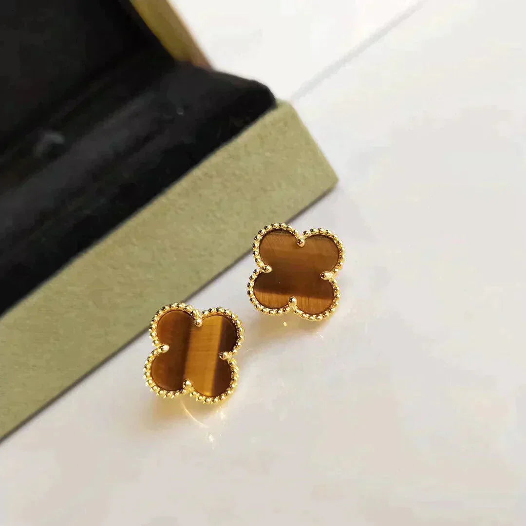 [BLUE TEARS]CLOVER MEDIUM 1 MOTIFS TIGERAUGE OHRRINGE
