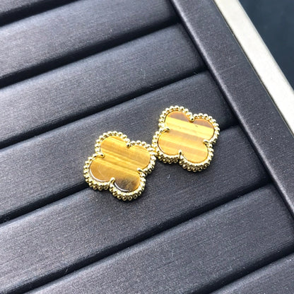 [BLUE TEARS]CLOVER MEDIUM 1 MOTIFS TIGERAUGE OHRRINGE