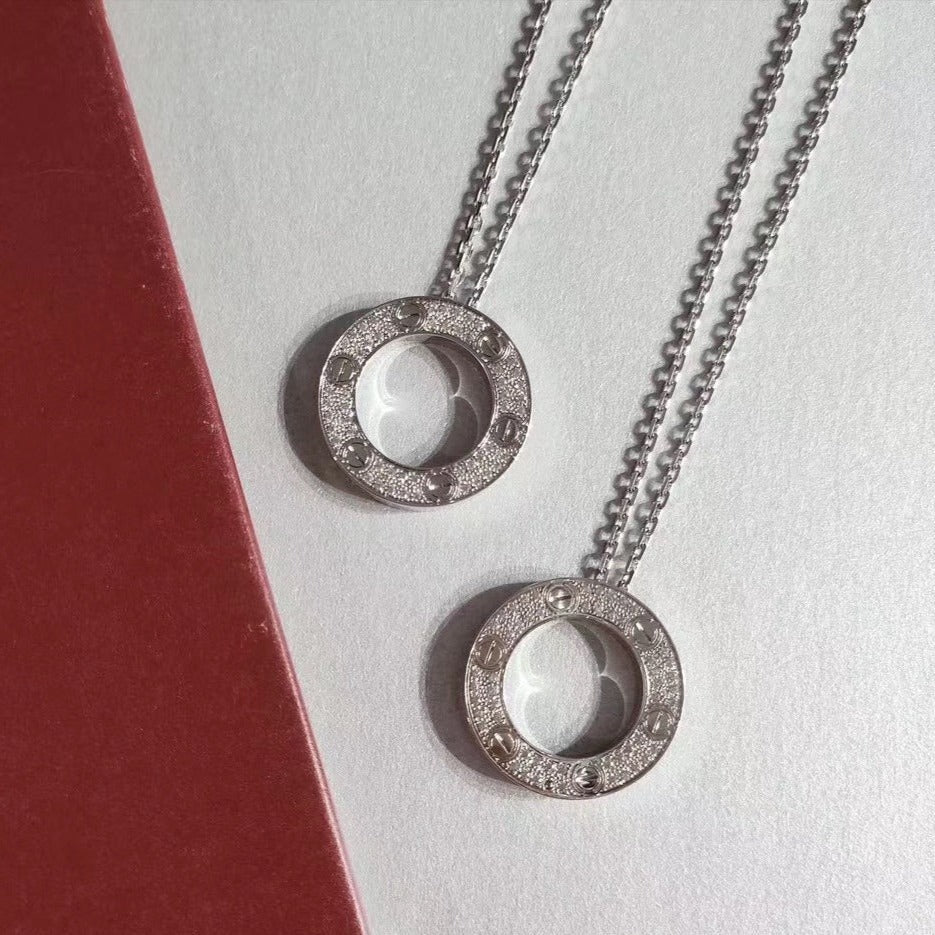 [BLUE TEARS]LOVE NECKLACE ADJUSTABLE SILVER