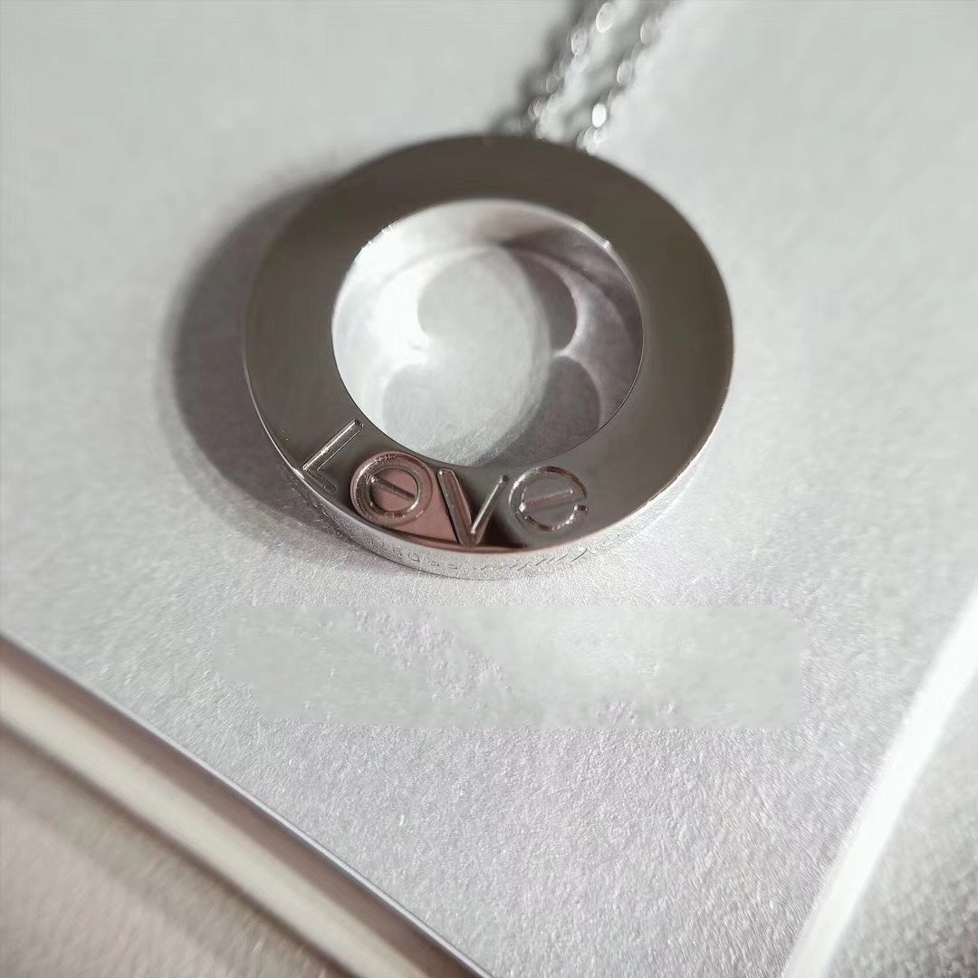 [BLUE TEARS]LOVE NECKLACE ADJUSTABLE SILVER