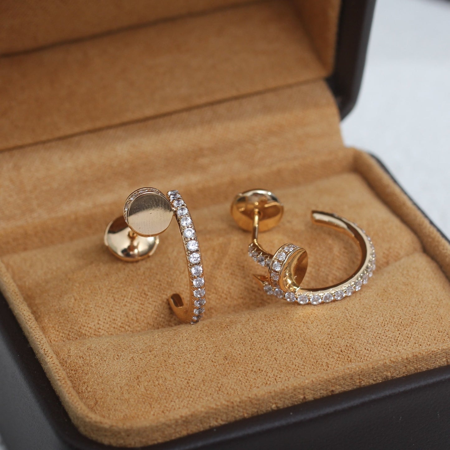 [BLUE TEARS]JUSTE EARRINGS 12.75MM PINK GOLD DIAMOND