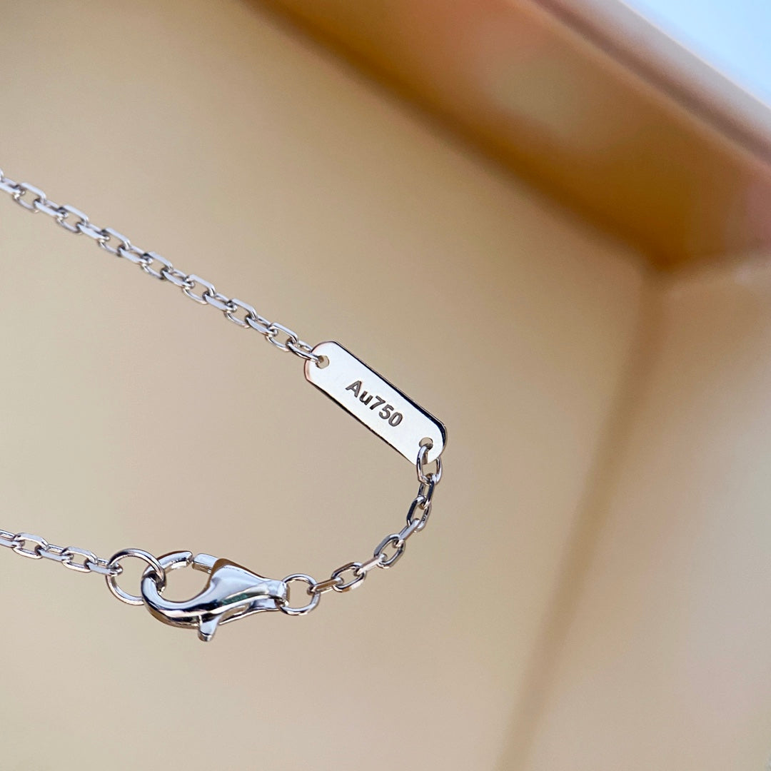 [BLUE TEARS]CLOVER DIAMOND NECKLACE SILVER
