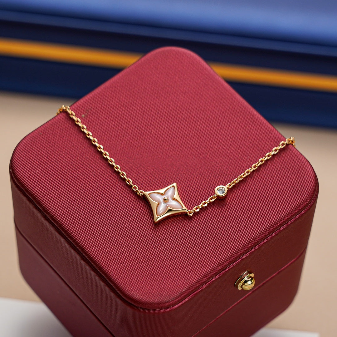 [BLUE TEARS]STAR 1 DIAMOND PINK GOLD BRACELET