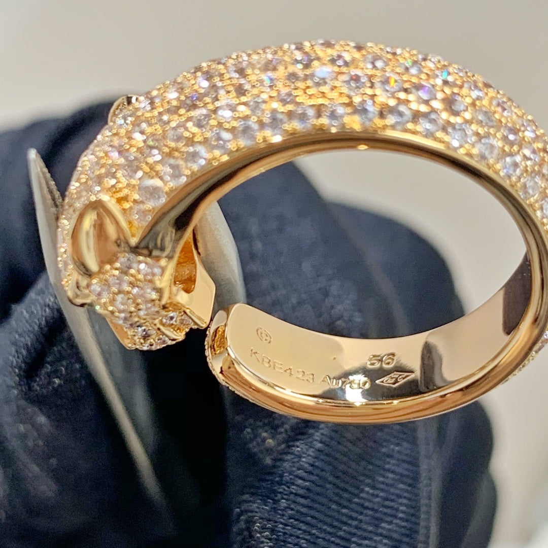 [BLUE TEARS]PANTHERE PINK GOLD DIAMOND RING