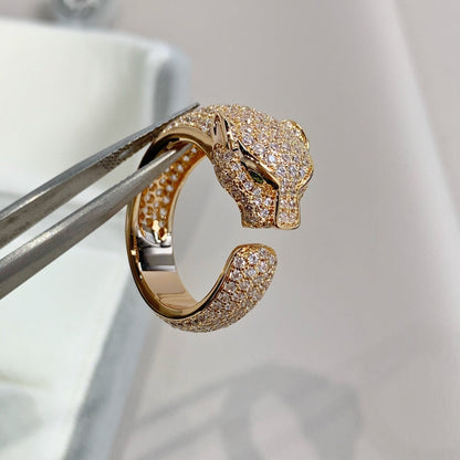 [BLUE TEARS]PANTHERE PINK GOLD DIAMOND RING
