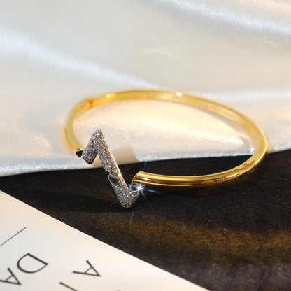 [BLAUE TRÄNEN]VOLTE UPSITEN DOWN GOLD DIAMANT ARMBAND