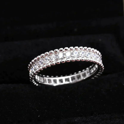 [BLUE TEARS]PERLEE DIAMOND SILVER RING