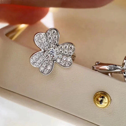 [BLAUE TRÄNEN]CLOVER COMOS DIAMANT OHRRINGE SILBER