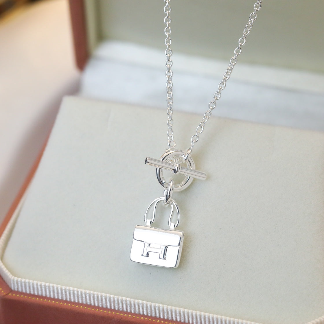 [BLUE TEARS]POP H PEDANT SILVER NECKLACE
