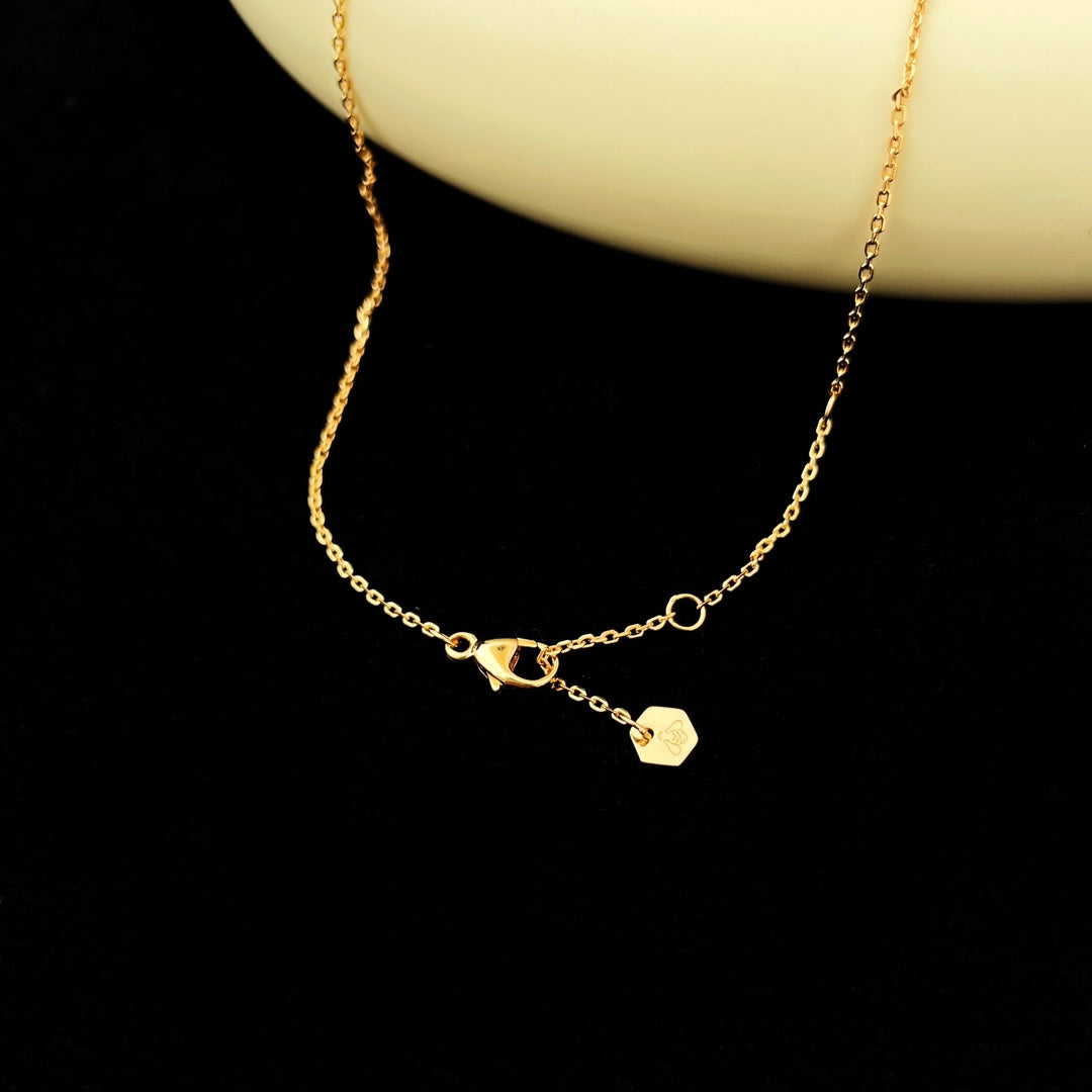 [BLAUE TRÄNEN] BIENEN-MINI-ANHÄNGER-DIAMANT-HALSKETTE