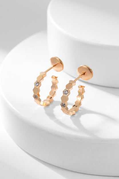 [BLUE TEARS]BEE LOVE DIAMOND HOOP EARRINGS