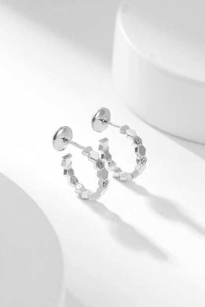[BLUE TEARS]BEE LOVE DIAMOND HOOP EARRINGS