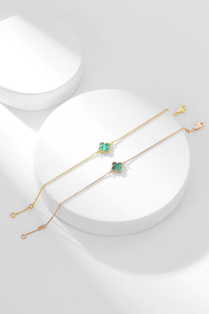 [BLUE TEARS]CLOVER BRACELET MALACHITE 1 MOTIF