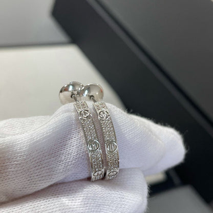 [BLAUE TRÄNEN]LIEBE DIAMANT SILBER HOOP OHRRINGE