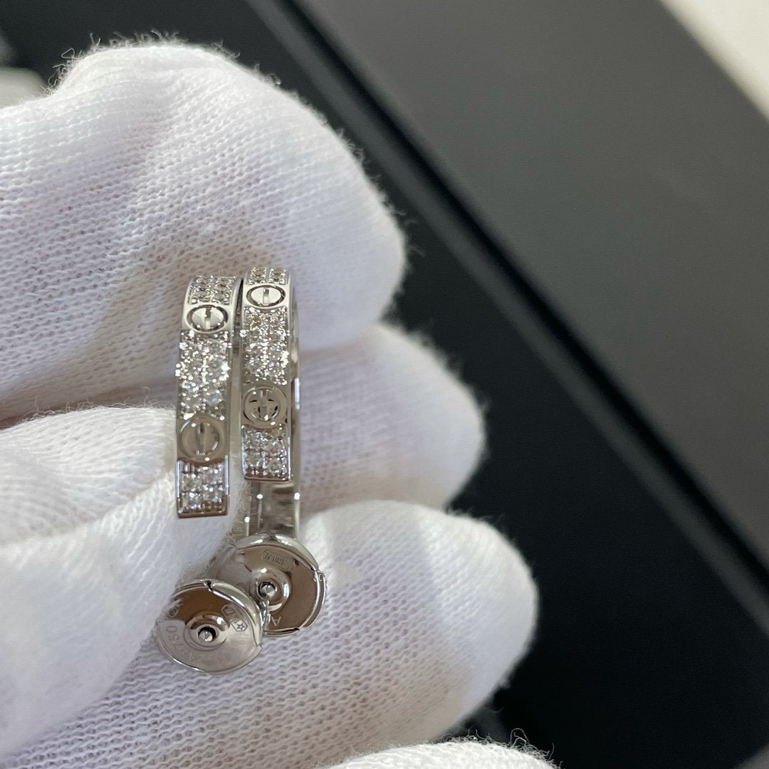 [BLAUE TRÄNEN]LIEBE DIAMANT SILBER HOOP OHRRINGE