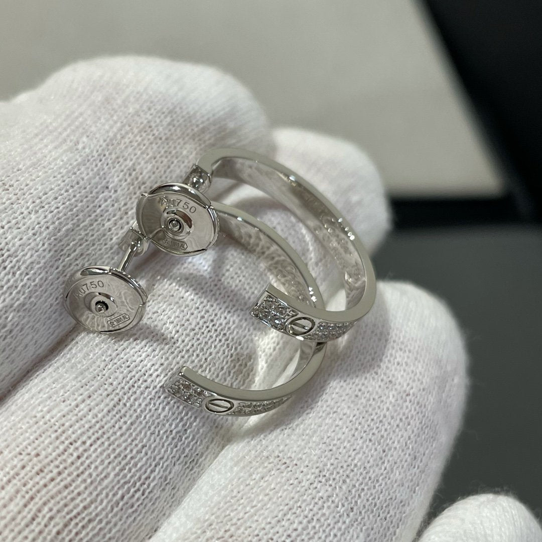 [BLAUE TRÄNEN]LIEBE DIAMANT SILBER HOOP OHRRINGE