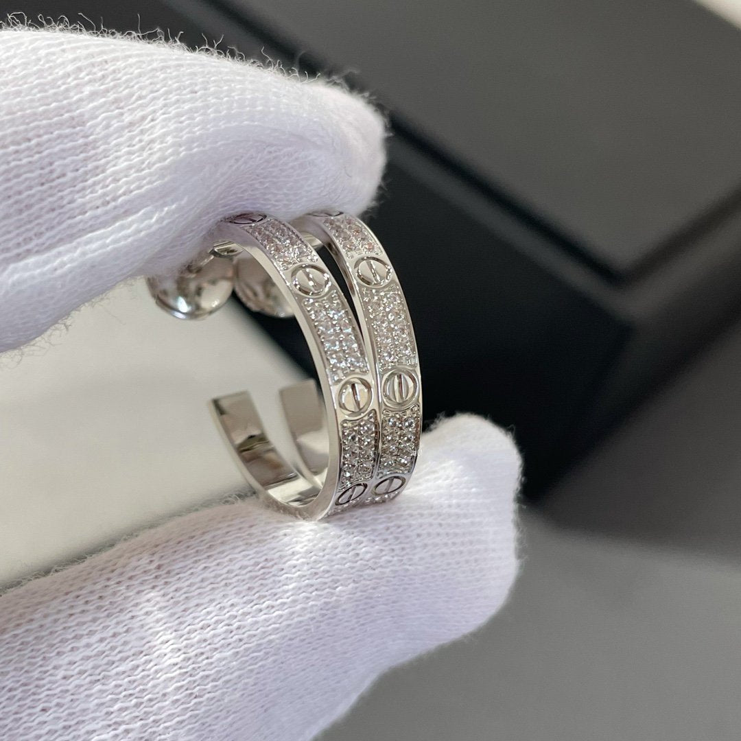 [BLAUE TRÄNEN]LIEBE DIAMANT SILBER HOOP OHRRINGE