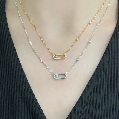 [Blue Tears Jewelry]MOVE UNO DIAMOND NECKLACE