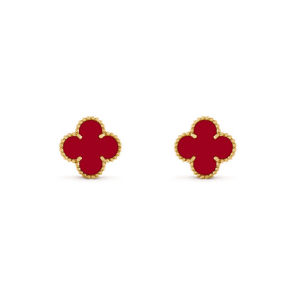 [BLUE TEARS]CLOVER MEDIUM 1 MOTIFS CARNELIAN  EARRINGS
