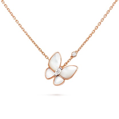 [BLUE TEARS]BUTTERFLY MOP DIAMOND NECKLACE