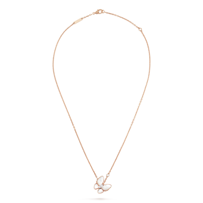 [BLUE TEARS]BUTTERFLY MOP DIAMOND NECKLACE