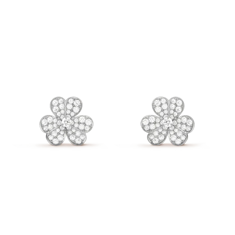 [BLAUE TRÄNEN]CLOVER COMOS DIAMANT OHRRINGE SILBER
