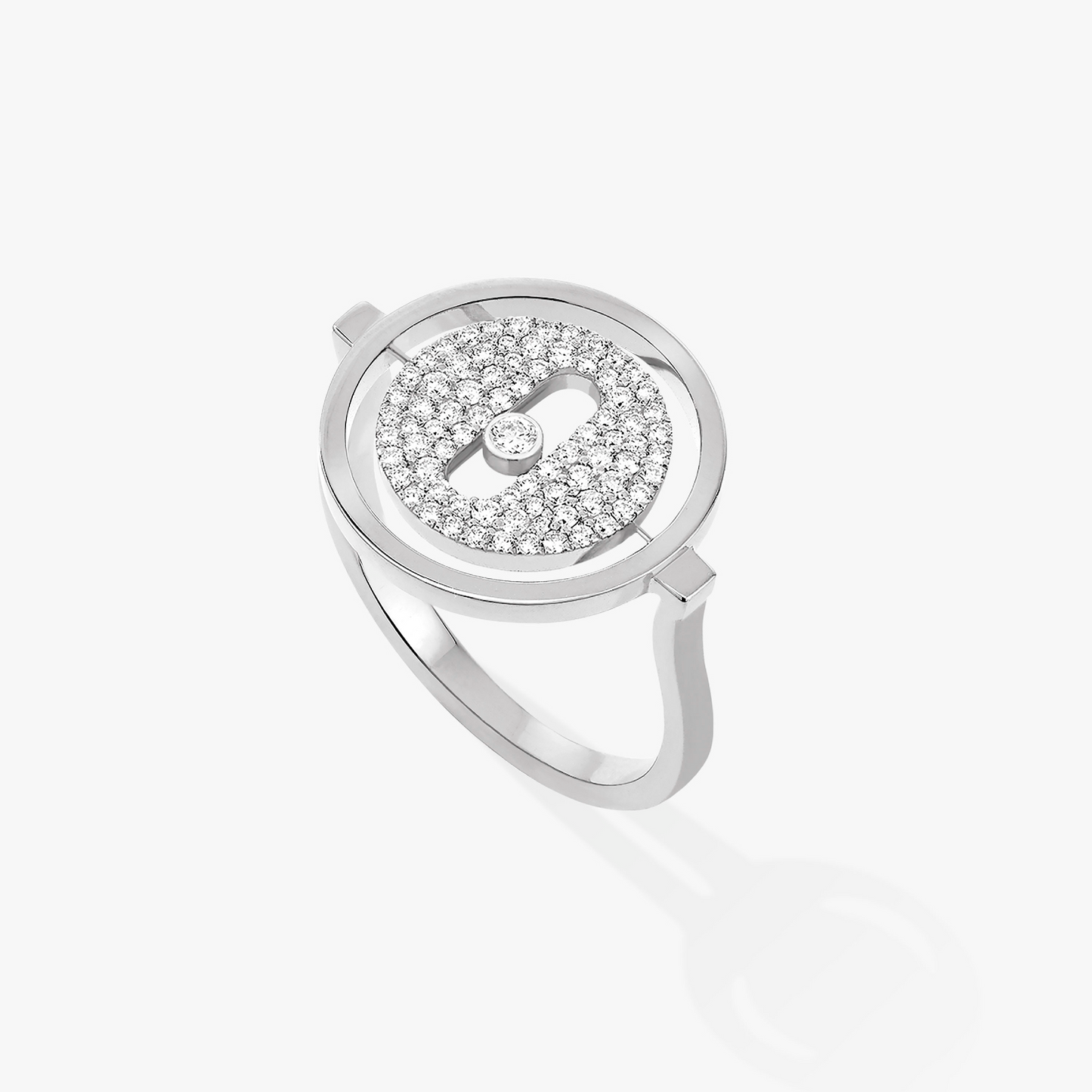 [Blue Tears Jewelry]LUCKY MOVE PAVED SILVER DIAMOND RING