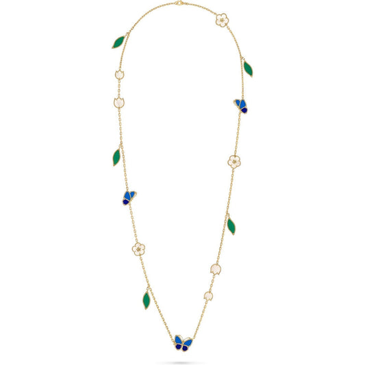 [Blue Tears Jewelry]LUCKY SPRING BUTTERFLY 15 FLOWER NECKLACE