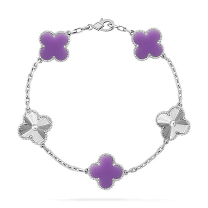 [BLUE TEARS]CLOVER 5 MOTIF LIGHT PURPLE BRACELET COLLECTION